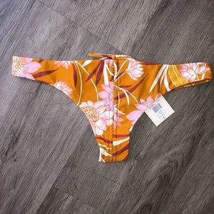 Billabong orange floral bikini bottom